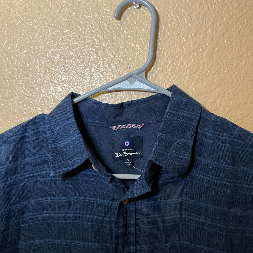 Ben Sherman Navy Casual Button Down Shirt - Picture 3 of 4